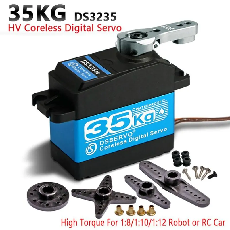 DS3235SG 35 кг металлический рулевой механизм с высоким крутящим моментом цифровой сервопривод для радиоуправляемых автомобилей лодок с полым мотором с аксессуарами