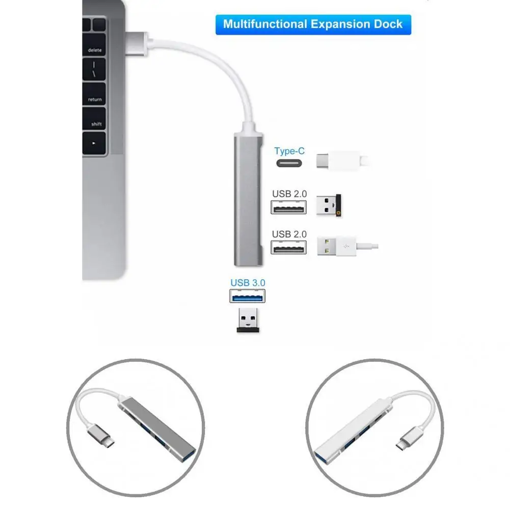 

Lightweight High-quality USB3.0 USB2.0 Type-C Portable Docking Stand 4 in 1 Docking Station Widely Compatible for Monitor