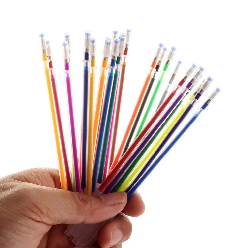 

12/24/36/48 Colors Gel Pen Refills Glitter Coloring Drawing Painting Craft allpoint Pens Marker Office School Supplies Gel Pens