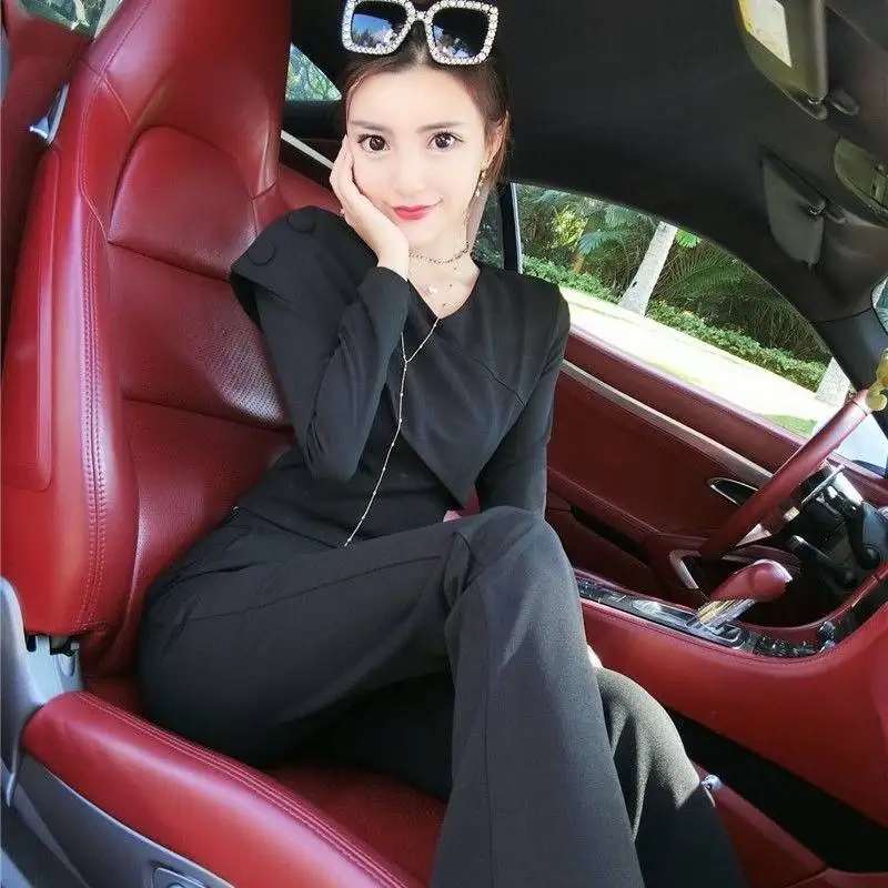 Женский офисный костюм блейзер желтого цвета элегантные Брючные костюмы |