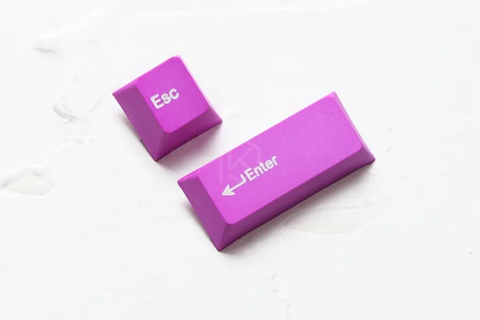 Kpreпаблик 139 иврит корень синий голубой язык Вишневый профиль краситель Sub Keycap PBT для gh60 xd60 xd84 tada68 87 104 - Цвет: Purple Esc Enter x1