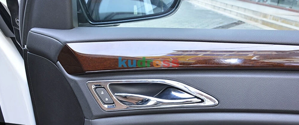 Для Cadillac SRX 2012 2013 Автомобильный хромированный нержавеющий стильный интерьер внутренняя боковая дверная ручка отделка чаши авто аксессуары