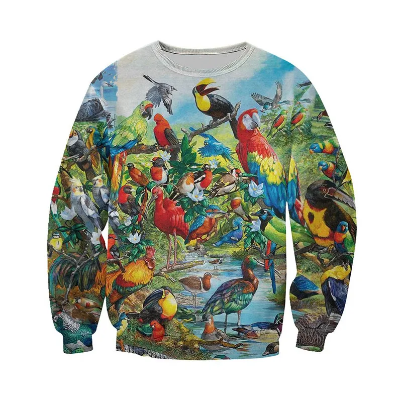 

Men and women beautiful bird 3D printed Sweatshirt zipper shirt fashion casual Street hip hop Hoodie