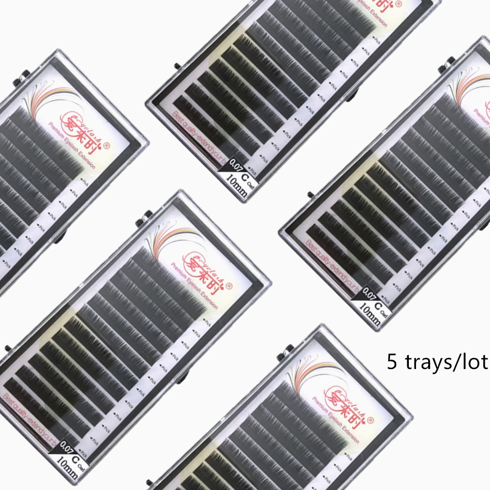 NEWCOME 5 лотков/партия индивидуальные ресницы принадлежности для наращивания