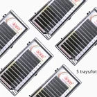 NEWCOME 5 лотковпартия, индивидуальные ресницы, принадлежности для наращивания ресниц, Профессиональные Накладные ресницы из норки, инструменты для макияжа