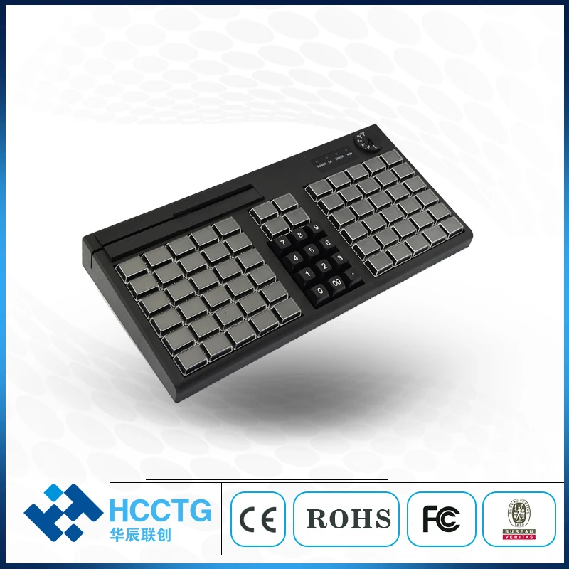 PS/2 + USB Dual Interface Membrane 76 Keys Programming POS Keyboard with MSR KB76M