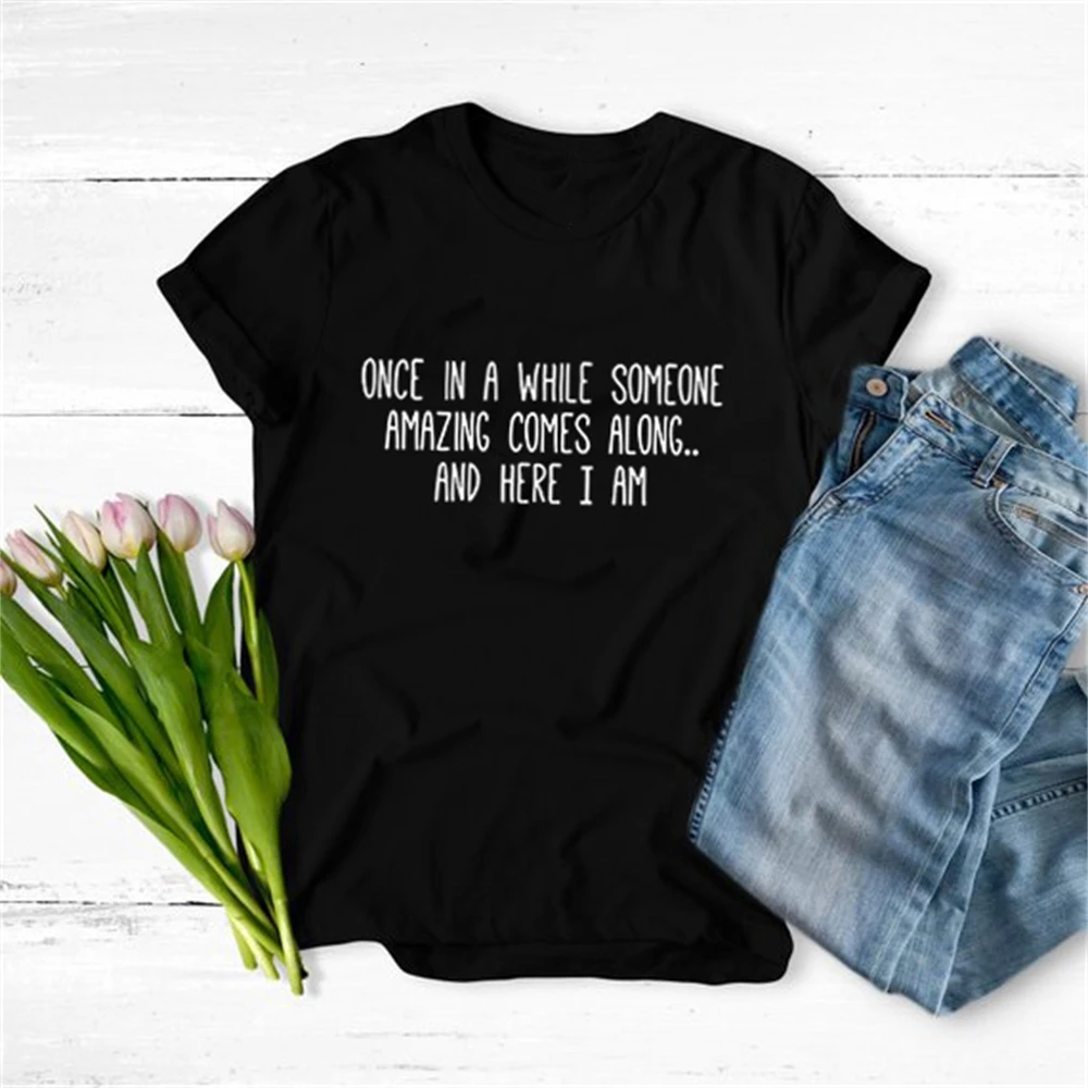 

Women's Graphic Funny T Shirt Cute Tops Teen Girl Tee Letter Print Casual Tee Short Sleeve Tops Tumblr Quotes Clothes