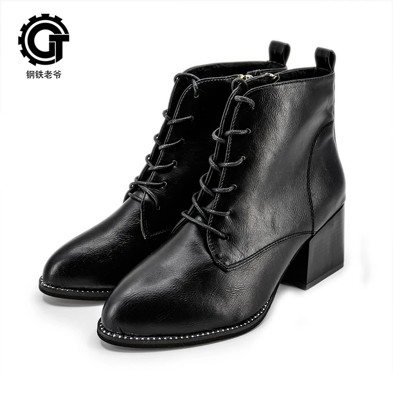 

Autumn Pointed Martin Boots Thick With Women's Shoes Waterproof Platform Women's Shoes With High Heels