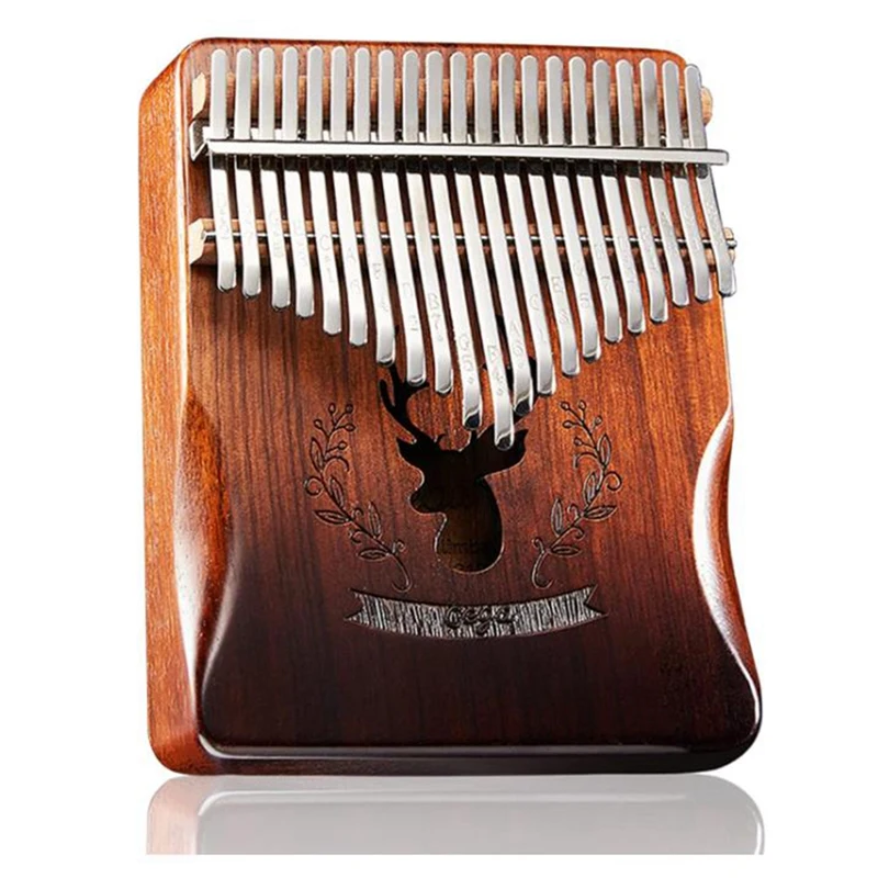 

Cega Kalimba 21 Key Thumb Piano Zebra Wood Deer Pattern Finger Piano Mbira Portable Musical Instrument Gift for Adult Beginners