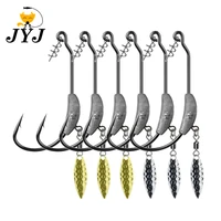 jyj 3pcslot 3 8g 5 7g 6 2g jig head fish hook jig hooks for soft fishing bait of carbon steel hooks with rattle spoon