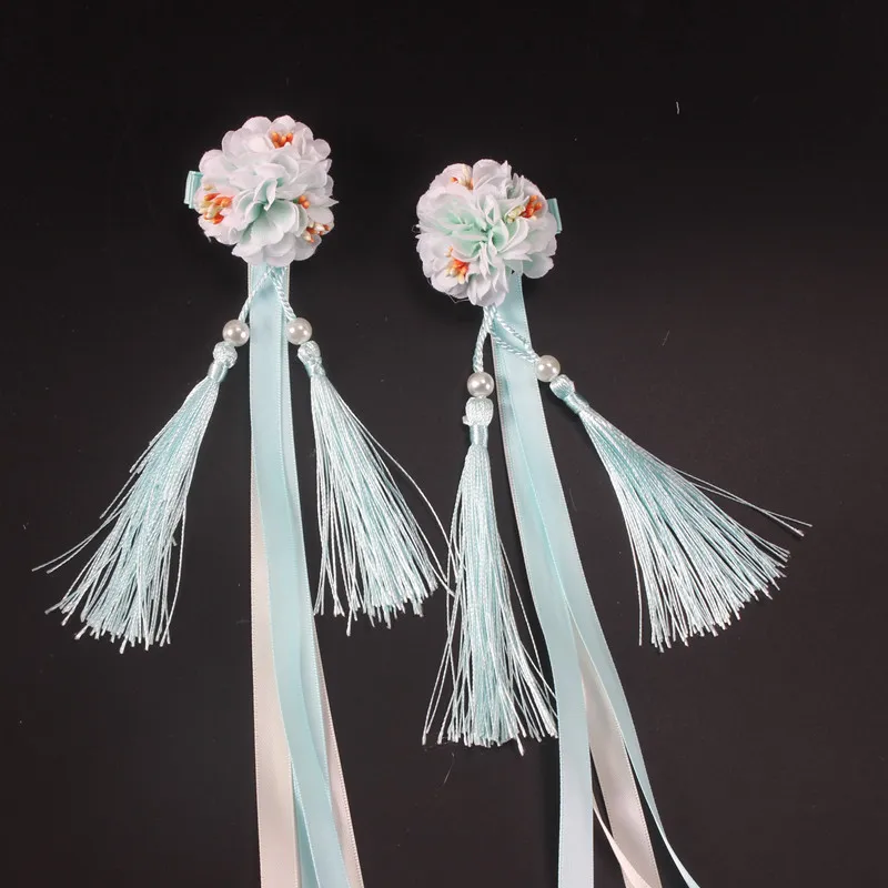 

Women Girl Flower Lace Ribbon Tassel Hairpin Hair Accessories Cosplay Costume Japanese Anime Lolita Hair Wear