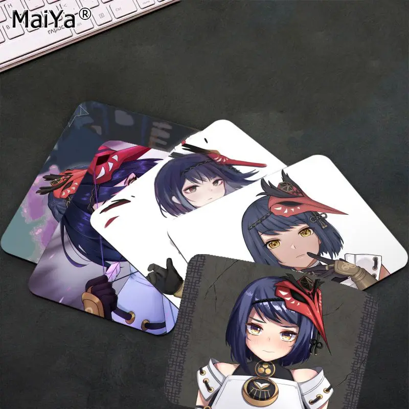 

MaiYa Custom Skin Genshin Impact Kujou Sara Комфортный коврик для мыши, игровой коврик для мыши, Лидер продаж, оптовая продажа, игровой коврик для мыши
