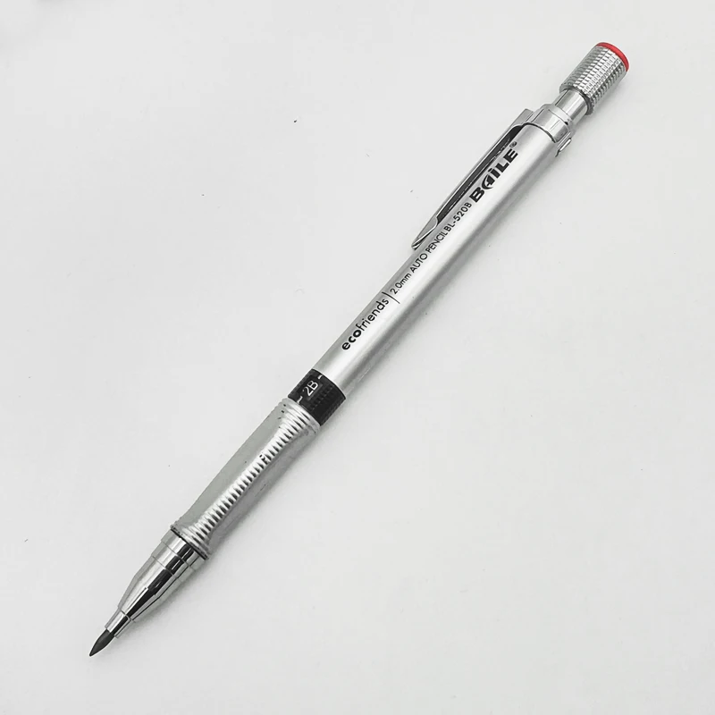Mechanical Pencil 2.0mm Lead Refill, Black/Blue/Silver Barrel, Automatic Pencil for Exams, Drawing, School, and Office Supplies, 1 Pack image 6