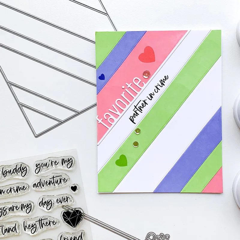 

line die background Diagonal Metal Cutting Dies Scrapbook Diary Decoration Stencil Embossing Template DIY Greeting Card