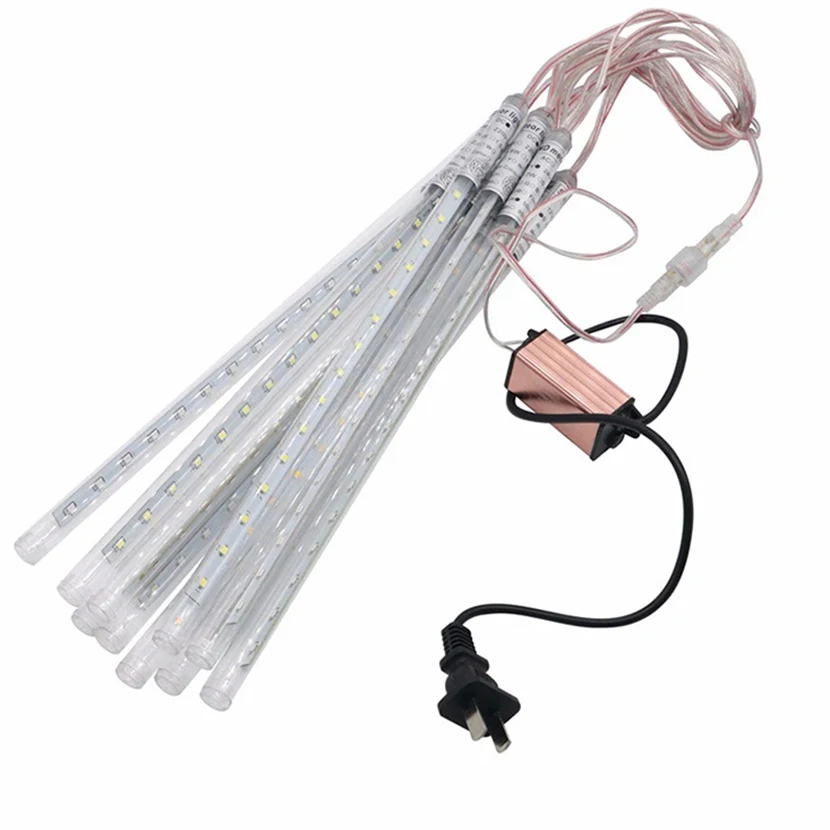 Разноцветные трубки для метеоритного дождя светодиодные рождественские лампы 10