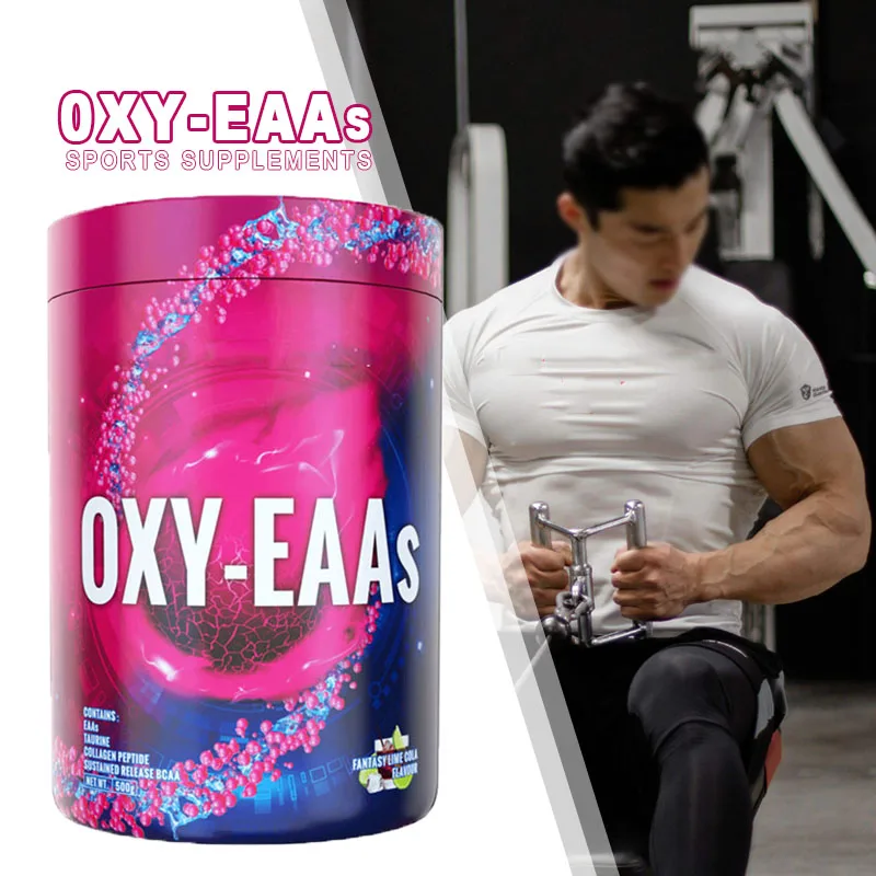 

OXY EAAS TAURINE COLLAGEN PEPTIDE SUSTAINED RELEASE BCAA Gym Fitness Workout Bulk Muscle Gain Recovery Supplement 500g/bottle