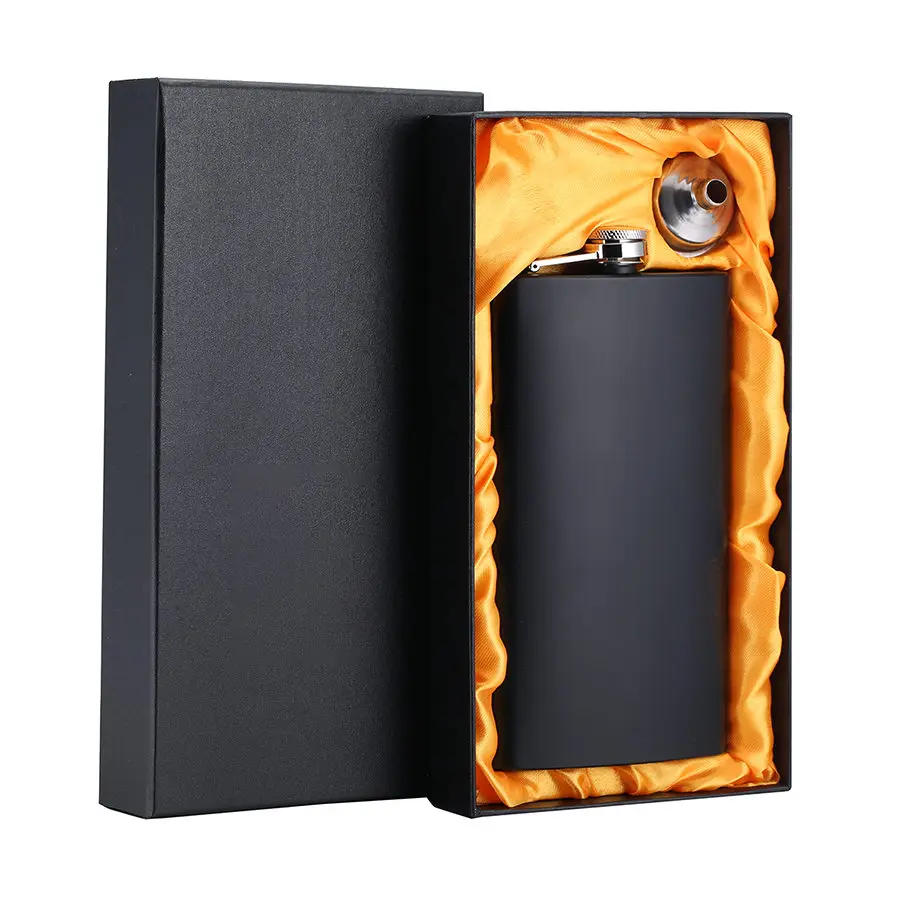 Black and Box XYKIT Новое поступление 12 унций спиртовая фляжка из нержавеющей стали мини-фляжки для улицы портативная фляжка для вина - Цвет: Black and Box