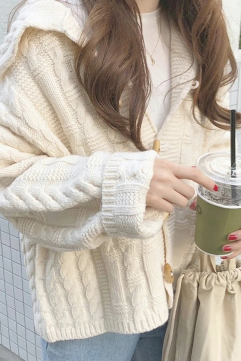 Свитер кардиган Женский вязаный на весну и осень Новый Нежный фасон 2021| |