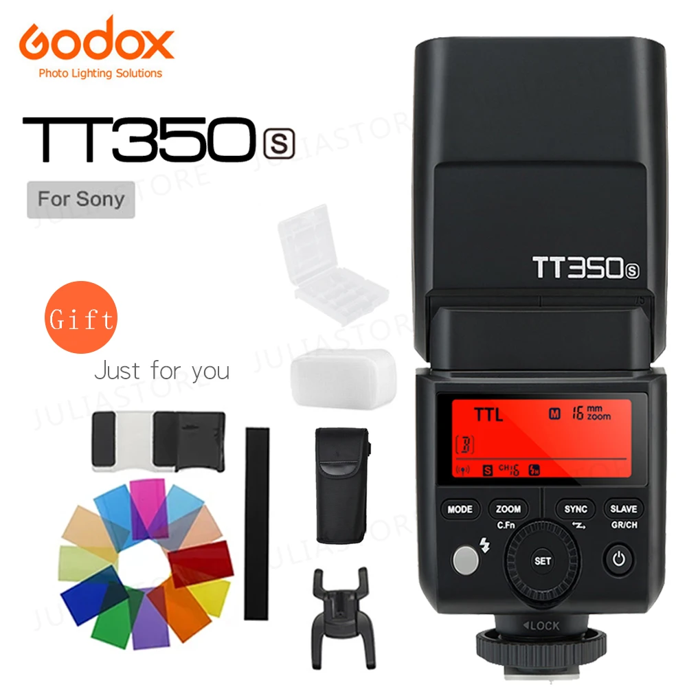Беспроводная вспышка Godox TT350S 2 4G 1/8000s TTL GN36 для камеры Sony A7 A7R A7S II A6500 A6000|ttl hss|flash ttlcamera