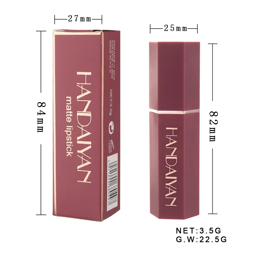 

6 Colors Matte Velvet Lipstick Waterproof Sexy Red Pink Nude Lipsticks Makeup Long Lasting Lip Stick Pigment Beauty Cosmetics