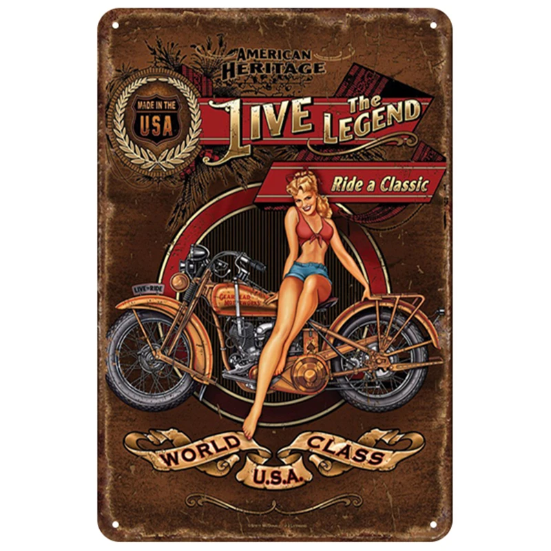 Vespa табличка металлическая винтажная жестяная вывеска Pin Up потертый шик Декор винтажные металлические знаки украшение бара металлический плакат для паба металлическая пластина - Цвет: 9