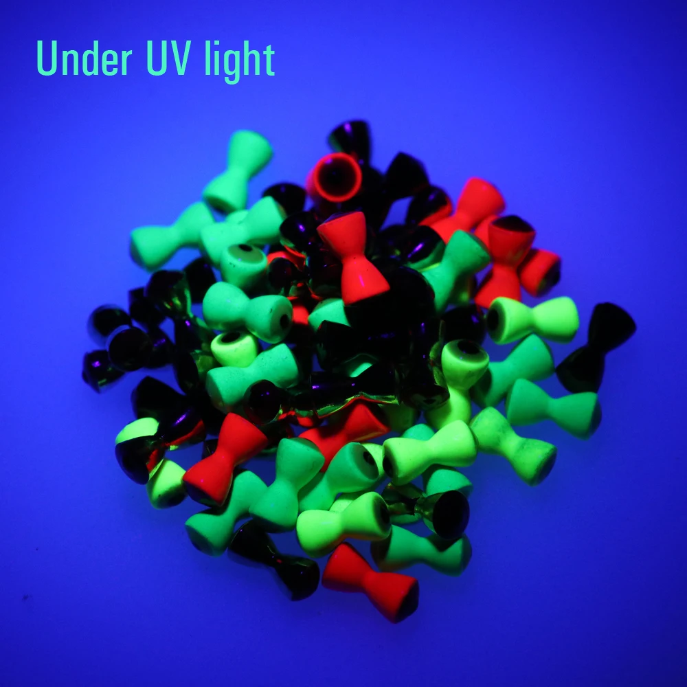 ICERIO 10PCS 3D Realistic Solid Dumbbell Fish Eyes Fly Tying Materials Sunken Brass Barbells Beads Pseudo Eyes