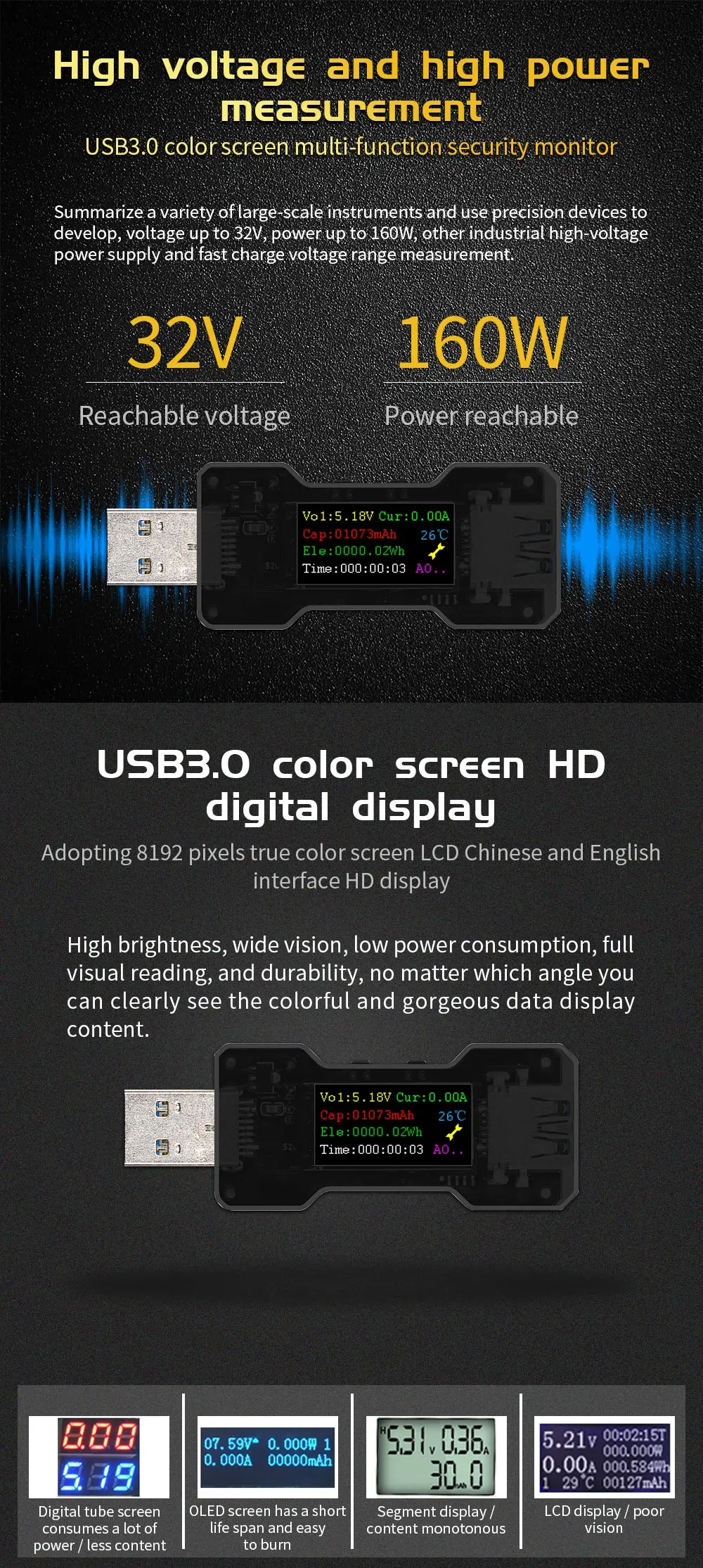USB тестер постоянного тока цифровой вольтметр ампериметр измеритель напряжения тока Ампер Вольты ампреметр детектор Банк питания зарядное устройство индикатор FNB18