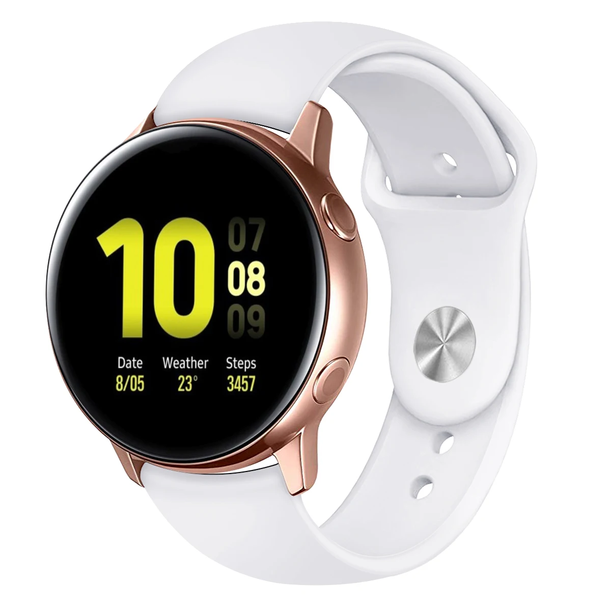 Для samsung Galaxy Watch Active 2 Одноцветный ремешок для часов 20 мм мягкий силиконовый