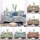 Шестиугольный чехол для дивана с геометрическим рисунком, эластичные винтажные Чехлы для дивана с цветочным рисунком для гостиной, мандала чехол для секционного дивана 1234 местный