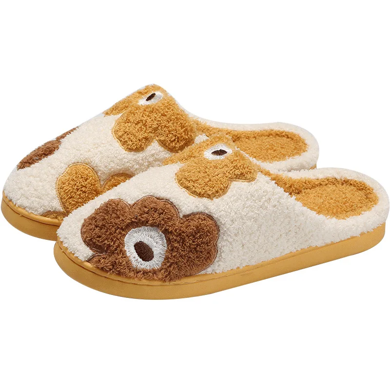 

Whoholl Women Indoor Slippers Warm Plush Lovers Home Slipper Anti Slip Autumn Winter Shoes Woman House Floor Soft Slient Slides
