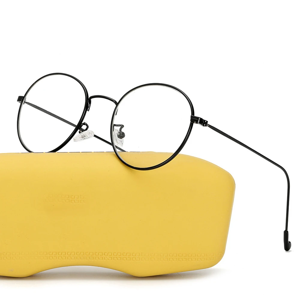 Новый ретро плоский световой микроскоп мужской и женский корейская версия круглые модные оправы очков для студентов-миопиков.