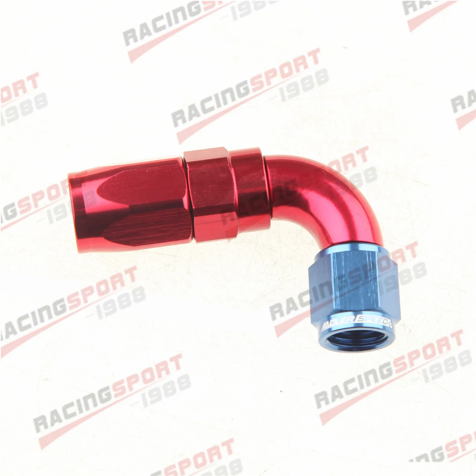 

ADLERSPEED 90 Degree AN4 4AN -4 AN Swivel Full Flow Fuel Oil Hose End Fitting Red/Blue