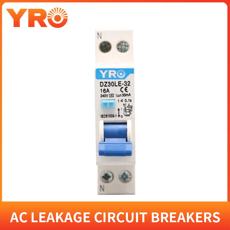 

AC 1P 230V 10A 16A 20A 25A 32A Residual Current Circuit Breaker Differential Breaker Safety Switch DZ30LE-32
