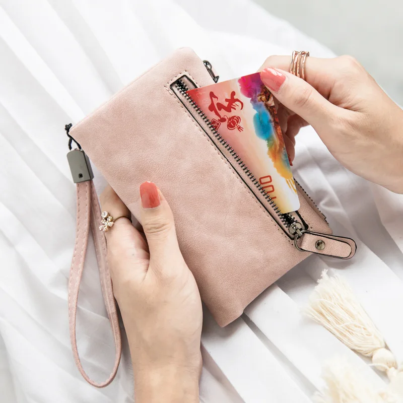 Матовый кошелек женский короткий хипстер складной 2020 новый корейский милый