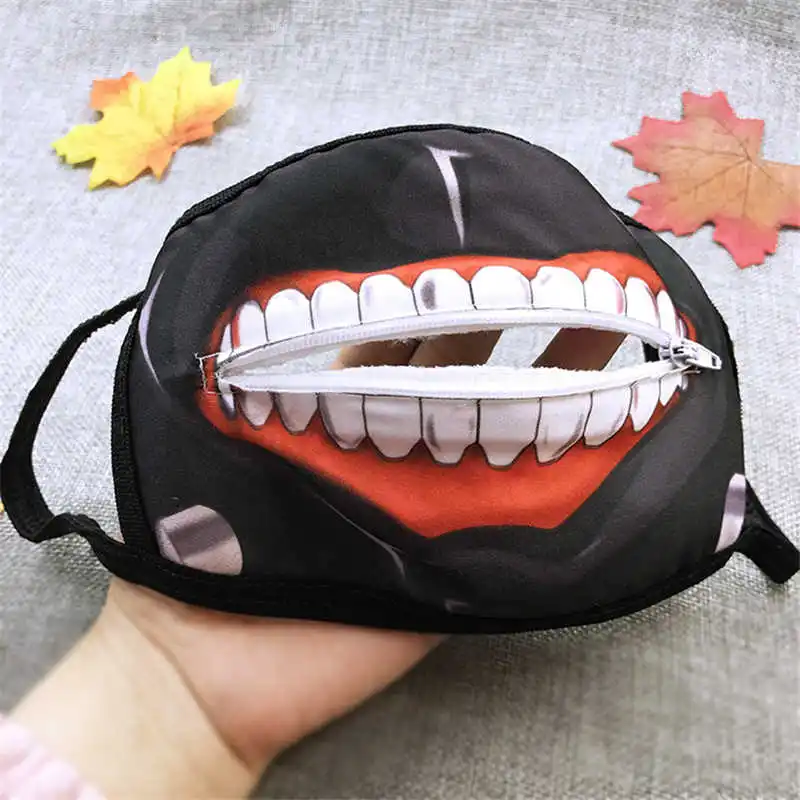 Tokyo Ghoul Kaneki Ken Mask Face Masks Cosplay Anime Dustproof Zipper Props | Тематическая одежда и униформа