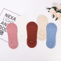 womens cotton invisible no show socks non slip summer candy solid color silicone short socks fashion cute thin ankle boat socks