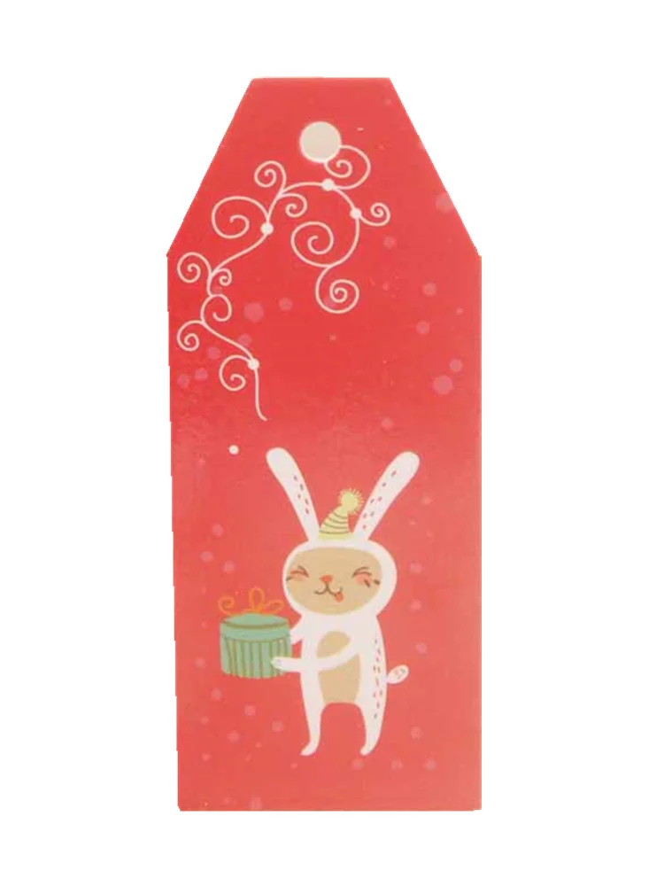 Ярлыки-карточки этикетки бумажные бирки подарок ручной работы милый Санта-Клаус