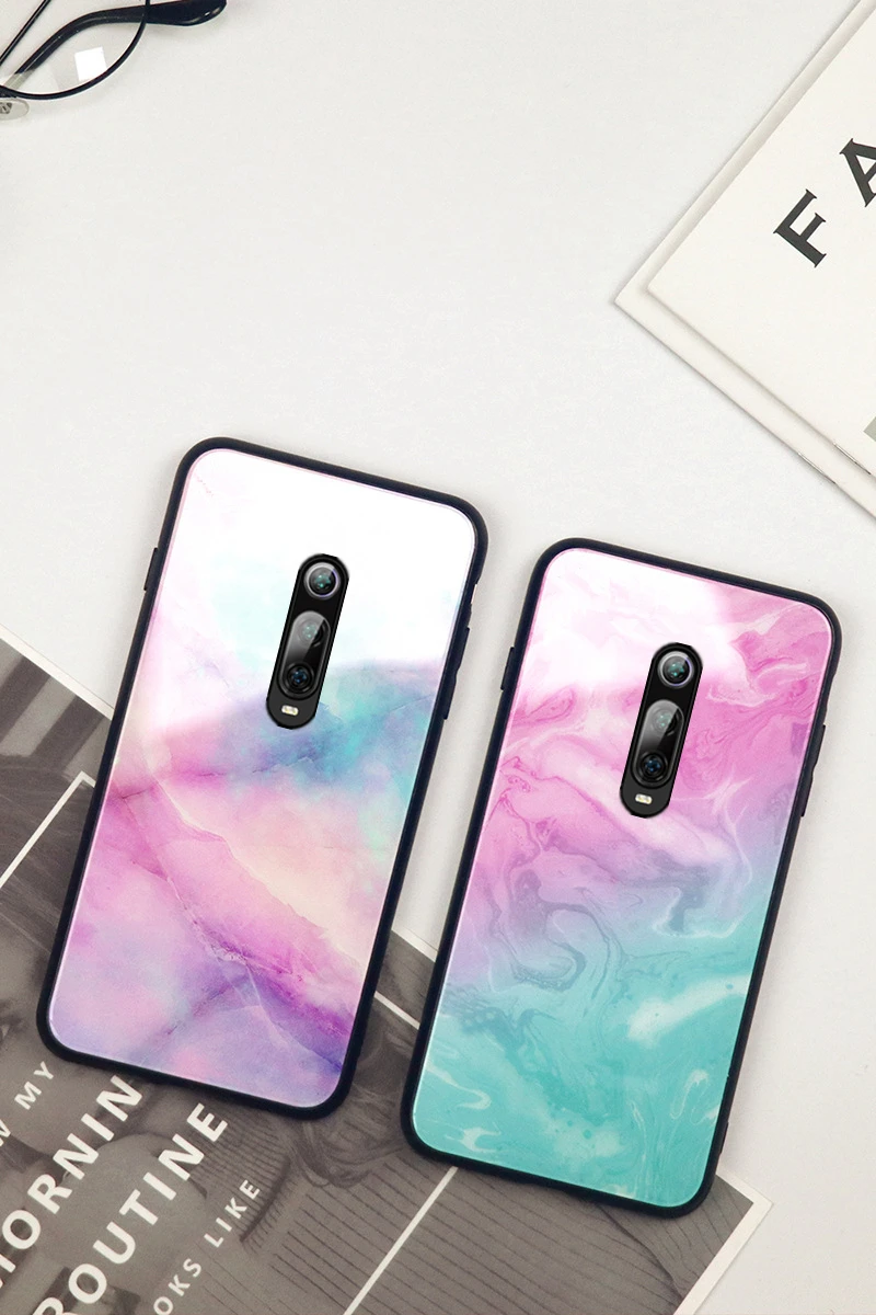 Для Meizu M9 M8 M6 M5 Note чехол Роскошный мрамор закаленное стекло твердая задняя крышка для Meizu v8 x8 s6 E3 модные красочные Чехлы для телефона