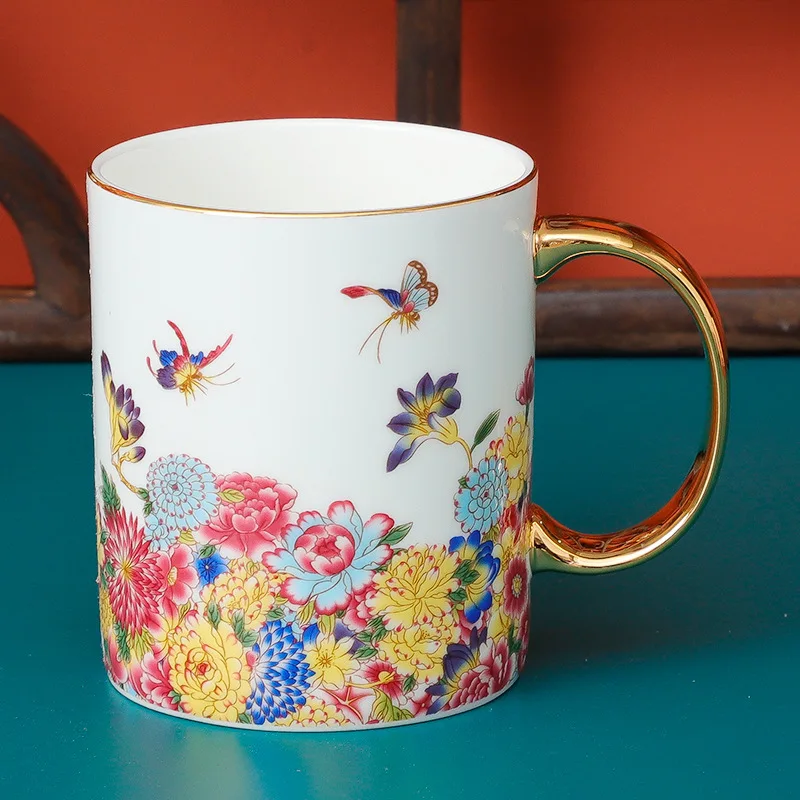 Новая китайская кружка из костяного фарфора светильник Роскошная окрашенная