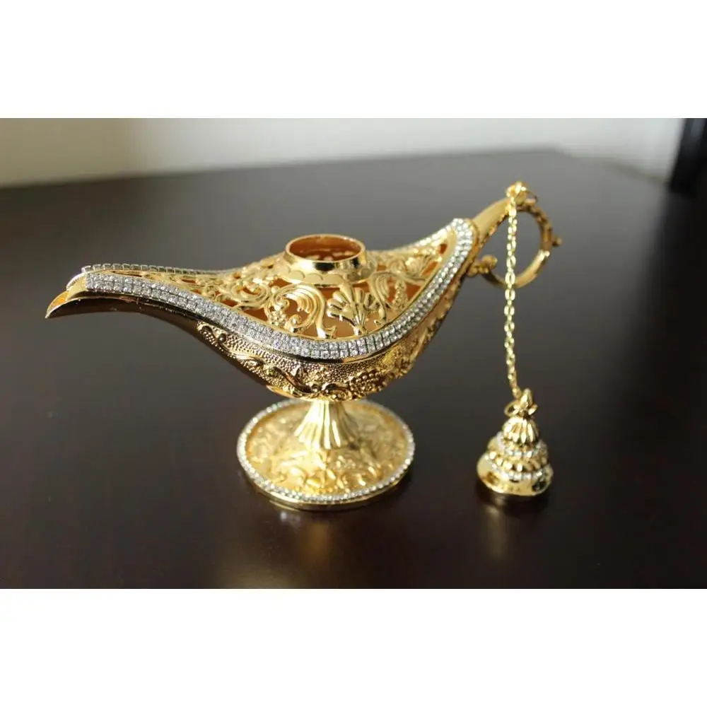 Традиционный SWAROVSKI покрытием Аладдина Джина лампа ALADDIN'S волшебная золотого