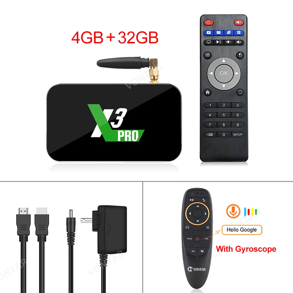 X3 Pro 4G32G G10 X3 Plus ТВ приставка Android 9,0 Смарт ТВ приставка S905X3 DDR4 ram 4GB rom 32GB 64GB 2,4G/5G Wifi 1000M Bluetooth 4,2 медиаплеер 4K HD - Цвет: X3 Pro 4G32G G10