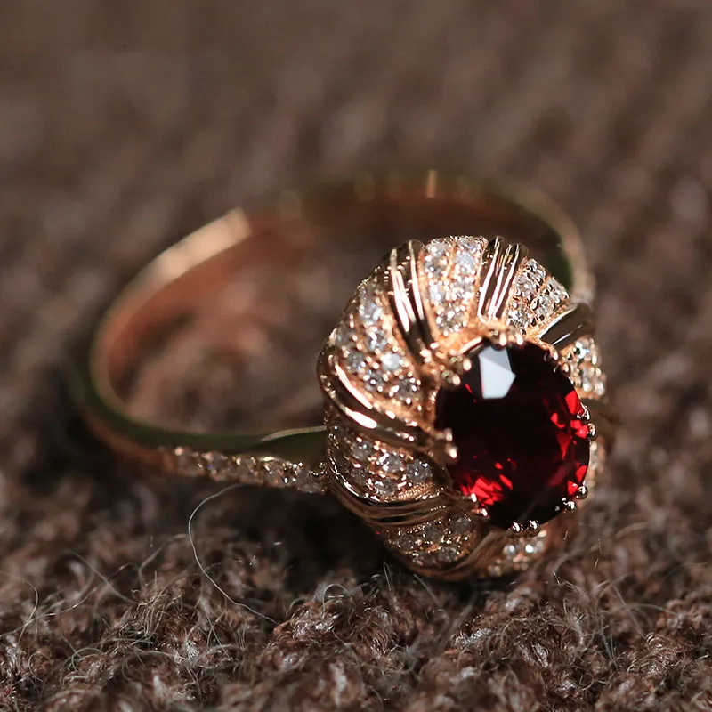 Женское кольцо в форме сердца MAQ из чистого золота 18 К с натуральным Рубином 2020 |