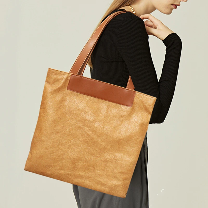 Сумка-тоут для женщин вместительные модные бумажные кошельки и сумочки на одно