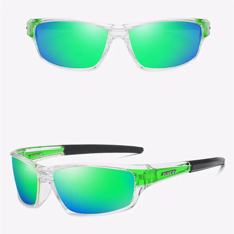 A DUBERY Polarized Sunglasses Men's Driving Shades Male Sun Glasses For Men Retro Cheap Luxury Brand Designer Oculos - Color Name: A