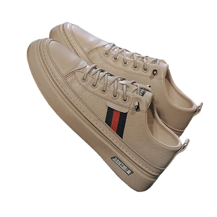 

2021new Men's Shoes Summer White Shoe Skateboard Shoes round Toe Wear-Resistant Casual Low Top Solid Color Men