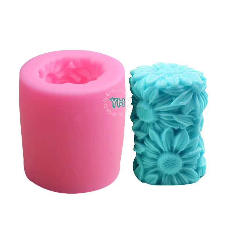 Силиконовые 3d формы свечи цветок воск прессформы ручной работы DIY для