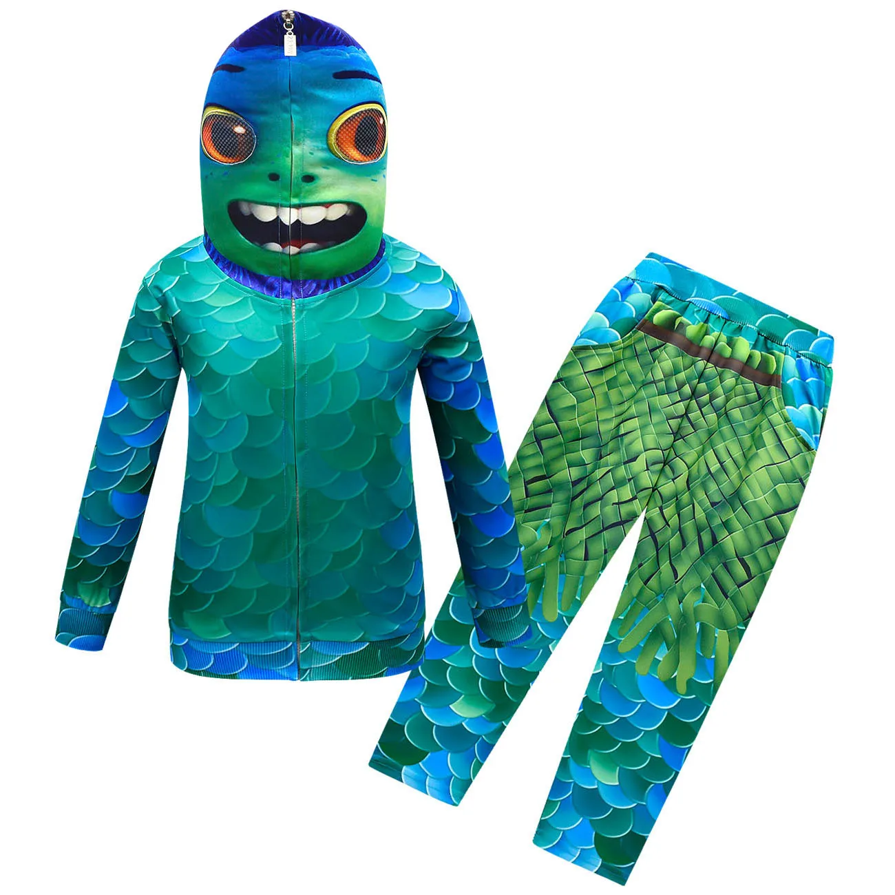 Новинка костюм Альберто морской монстр косплей рыба Детский на Хэллоуин люка для
