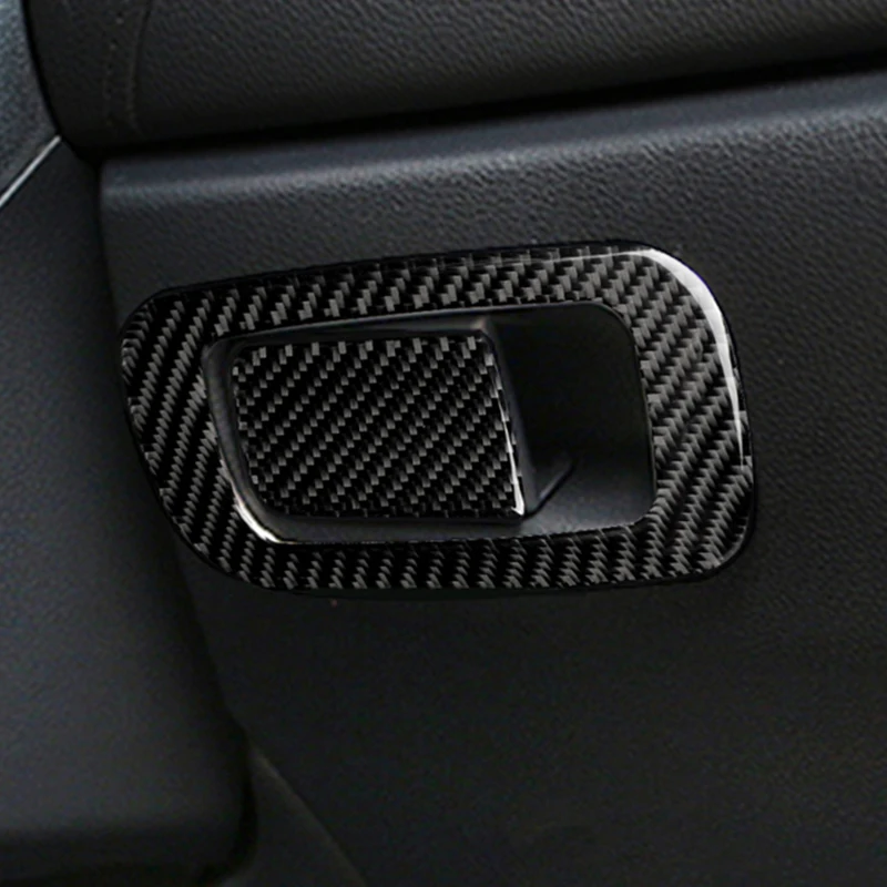 

2Pcs For Honda Civic 10th 2016-2019 Carbon Fiber Storage Box Handle Trim Cover Accessories