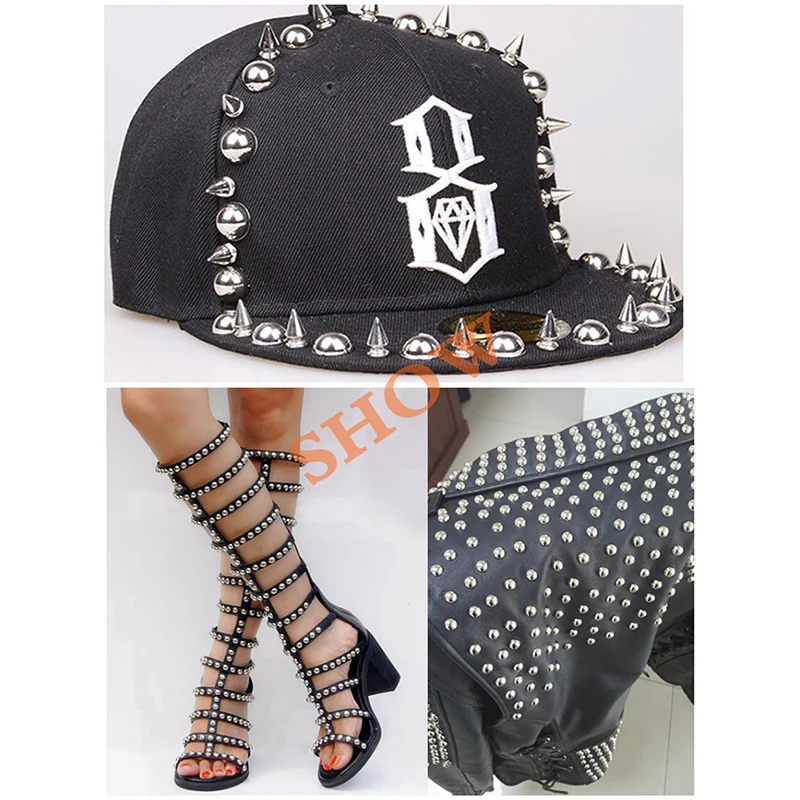 7-12 мм Золотые/Серебристые/бронзовые/пистолета яркие полусферы одежды заклепки