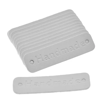 12pcs white 12/36 шт. ручной работы из искусственной кожи этикетки для одежды инструменты для шитья "сделай сама"; комплект из туфель бирки для аксессуаров материалов - Цвет: 12pcs white